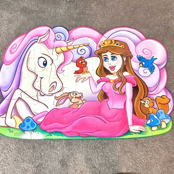 Enchante Kingdom Kids 46 Pieces 2-Sided Giant Floor Puzzle - Kids Learning Toys - Picture 8 of 16